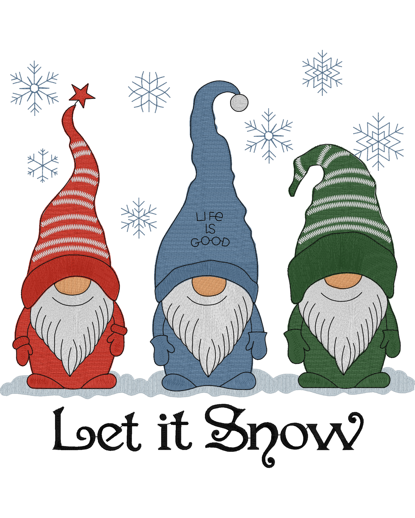 LET IT SNOW GNOMES | EMBROIDERY